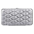 Xhilaration&reg; Quilted Hearts Clutch Wallet - Silver