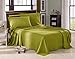 Honeymoon 1800 Brushed Microfiber Bed Sheet Set, Ultra Soft, Queen - Olive