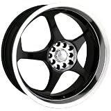 Akita Racing AK-90 490 Black Wheel with Machined Lip (18x7.5) by Akita Racing