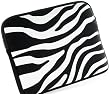 - ZEBRA Sleeve 10.1" Netbook Computer Case Acer HP Dell Asus Toshiba Lenovo Gateway Sony {+ 1pc name tag} Safari Black and White Sleeve EXOTIC