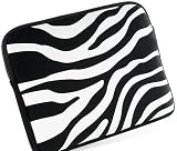 - Exotic Zebra Black White Sleeve Case for Sony VAIO VPC-W121AX/T 10.1-Inch Netbook {+ 1pc name tag}