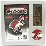 PHOENIX COYOTES LCD DESK CLOCK ALARM PHOTO FRAME