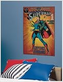 Magnificent Peel & Stick By RoomMates Comic Book Cover - Superman Kryptonite Comic Cover