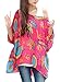 iNewbetter Womens Floral Batwing Sleeve Chiffon Beach Loose Blouse Tunic Tops