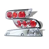 89-94 Nissan 240SX Euro Taillights 3 Pieces - Chrome 