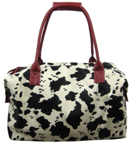 Black / White Cow Red Trim