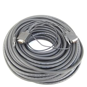 50FT SVGA VGA Laptop to TV Monitor 3x Shielded Cable w/AUDIO 50' FT LCD/Monitor/HDTV