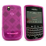 For Blackberry Tour 9630 Crystal Skin Case Pink Argyle