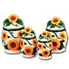 SUNFLOWER 3D Canisters Set of 4 Sunflowers NEW
