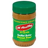 I.M. Healthy Unsweetened Creamy Soynut Butter, 15 -Ounce Jars (Pack of 6)