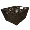 Rectangle Brown Seagrass Storage Basket
