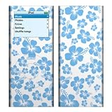 Turquoise Hibiscus Design Protective Skin Decal Sticker for Apple iPod nano 2G (2nd Generation) 2GB/ 4GB/ 8GB Player