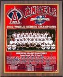 Anaheim Angels 2002 World Series MLB Baseball 13x16 Healy Wall Plaque with Walnut Finish Backing