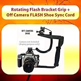 Rotating Flash Bracket Grip + Off Camera Shoe Cord For The Sony ALPHA DSLR- ....