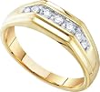 Stunning Mens 10k Yellow Gold Diamond Wedding Ring " Size 10 "