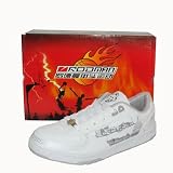NBA Mens Premium And Durable Dennis Rodman White Lace-up Casual Athletic Sports Shoes / Sneakers (Size: 8)