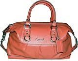Coach Ashley Leather Satchel Convertible Bag 15445 Geranium Orange