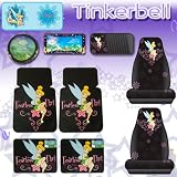 10 pcs Tinkerbell Fearless Flirt Combo Front Rear Car Floor Mats Seat Covers Steering... by Plasticolor