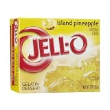 Jell-O Gelatin Dessert, Island Pineapple, 3-Ounce Boxes (Pack of 4)