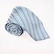 Blue Stripes Woven Silk Tie Gift Box Set cornflowerblue Thanksgiving Day gift T8320