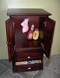 Dog Furniture - Alder Mahogany Dog Armoire 39"h x 20"w x 18"d Made in USA