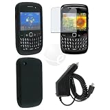 LCD+Car Charger+New Case for BlackBerry Curve 8520 8530