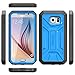 Galaxy S6 Case - Poetic [Revolution Series] - [Heavy Duty] [Dual Layer] Complete Protection Hybrid Case with Built-In Screen Protector for Samsung Galaxy S6 (2015) Blue/Black (3-Year Manufacturer Warranty From Poetic)