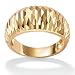 PalmBeach Jewelry 18k Gold Over Sterling Silver Diamond-Cut Ring