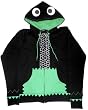 So-So Happy Dinosaur Face & Scales Costume Black Juniors Zip-up Hoodie