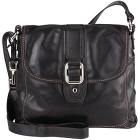Fossil Handbag - Claudia Rain Crossbody Flap (Color: Black)
