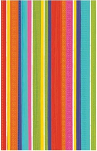 54in X 102in Multicolored Summer Striped Party Disposable Plastic Table Cover