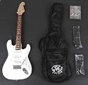 SX EG1K 3/4 WT Short Scale Guitar Package with Amp
