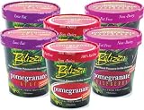 Belizza Pomegranate Sorbet - 2 Pints;  Pomegranate Raspberry Sorbet - 2 Pints; Pomegranate Acai Sorbet - 2 Pints, 16-Ounce Cup (Pack of 6)