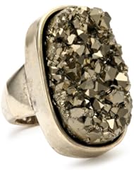 ABS By Allen Schwartz "High Desert" Gold-Tone Open Cut Stone Ring, Size 8