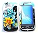 Blue Sky with Black Night Yellow Flower Butterfly Art Design Samsung U820 Reality Snap on Cell Phone Case