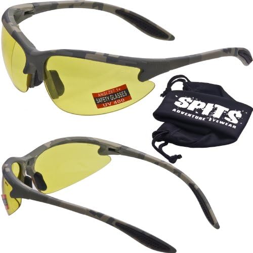 MAGSHOT Hunting Shooting Safety Glasses ACU Camo Frame - Safety Compliant ANSI Z87.1+