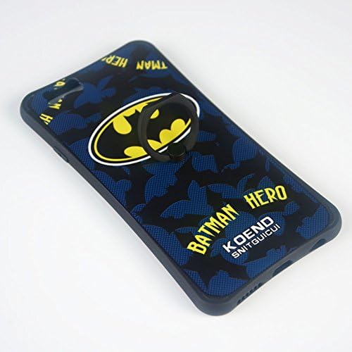 Hand Painted Embossed Curve Design iPhone Case with Phone stand ring grip for iPhone 6sPlus,Batman