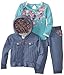 Levi's Baby Girls' My First Gift Set Fleece Hoodie and Pant with Knit Top 3 Piece Gift Set