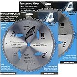 Shark Pro-series 10 inch x 60 Teeth Carbide 5/8' arbor hole Thin Kerf ATB & FREE 10' 32t Miter Saw Blade