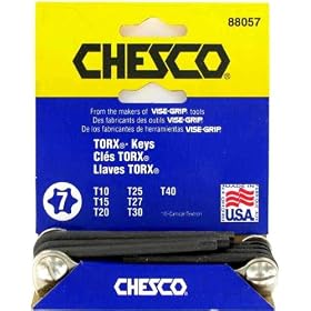 Chesco 7 Piece Folding TORX Key Set # 88057