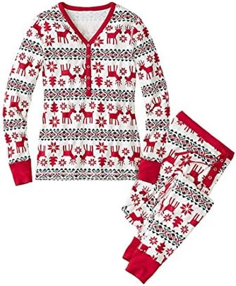 JBY Christmas Pajamas Family Sets Deer Sleepwear Nightwear Pyjamas XMAS Gift (M, Mom)