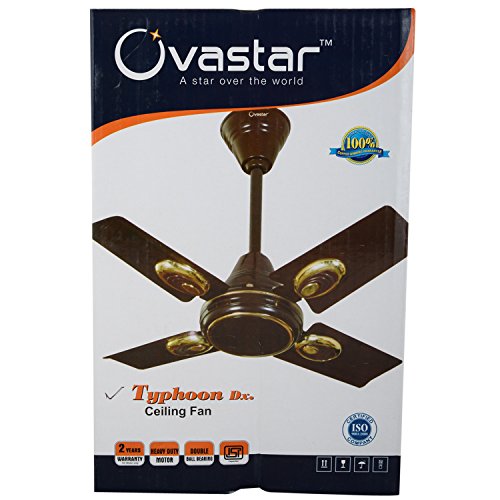 Ovastar Ceiling Fan Typhoon Dx 17 Cms X 21 Cms X 20 8 Cms Brown
