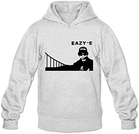 Logoer Men's Eazy E Wall By Mattbicknese Sweatshirt Hoodie L Light Grey