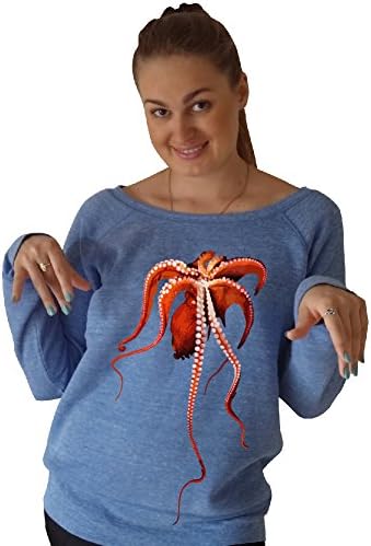 Octopus Tshirt, Tentacle tee WIDE NECK SWEATSHIRT