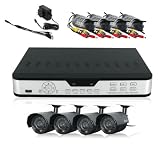 ZMODO PKD-DK0866-NHD Complete 8 Channel DVR Kit with 4 Cameras No Hard Drive