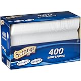 Settings Soup Spoons 400 Count Disposable Plastic White