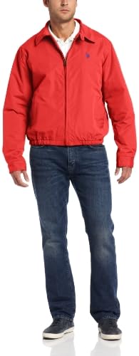 U.S. Polo Assn. Men's Micro Golf Jacket with Polar Fleece Lining