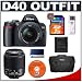 Nikon D40 6.1MP Digital SLR Camera + Nikon 18-55mm AF-S Lens Outfit + Nikon 55-200mm ED AF-S Lens + Nikon SLR Gadget Bag + 2GB Card