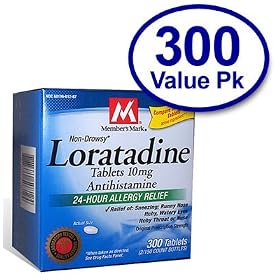 300 Tablets Loratadine 10 mg Non Drowsy Claritin Generic Compare to the Active Ingredient in Claritin