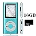 Tomameri Blue Portable MP4 Player MP3 Player Video Player with Photo Viewer , E-Book Reader , Voice Recorder with 16 GB Micro SD Card